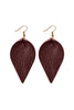 Teardrop Shape Genuine Leather Earrings