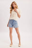 POINTELLE BUTTON DOWN SHIRT KNIT CARDIGAN: IVORY