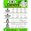 Cursive Handwriting Workbook: 5-in-1 Cursive Handwriting Practice Books Beginning to Master For Kids: Tracing Letters, Connecting Cursive Letters, W - Paperback