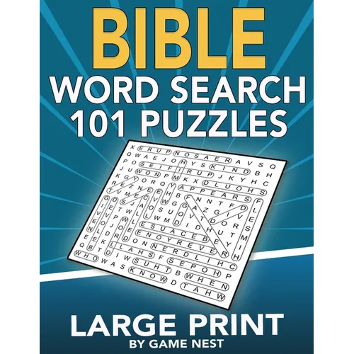 Bible Word Search 101 Puzzles Large Print: Puzzle Game With Inspirational Bible Verses for Adults and Kids - Paperback