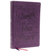 Nkjv, Giant Print Center-Column Reference Bible, Verse Art Cover Collection, Leathersoft, Purple, Thumb Indexed, Red Letter, Comfort Print: Holy Bible - Imitation Leather