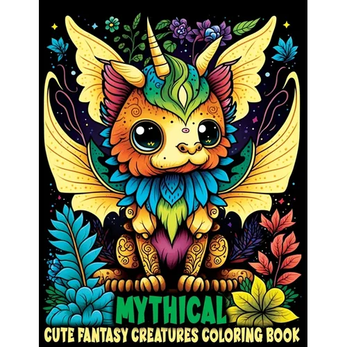 Cute Fantasy Mythical Creatures: Coloring Book Featuring Adorable Animals with Magical Creatures and Imaginary Worlds - Paperback