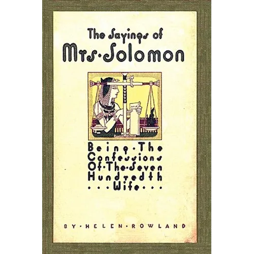 The Sayings of Mrs. Solomon - Paperback