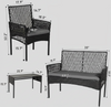 4Pcs Outdoor Patio Furniture Set – Rattan Wicker Sofa - Multiple Styles