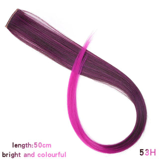Buy 53h 22 Inch Synthetic Colored Highlight Hair Extensions