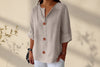 Women's V-Neck Buttoned Blouse
