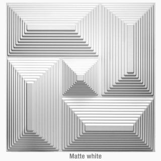 Buy l-matte-white Non-Self-Adhesive 3D Wall Sticker