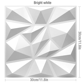 Buy b-bright-white Non-Self-Adhesive 3D Wall Sticker