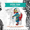 Iron Paw Coloring Book: Epic cat and dog warriors. Motivational quotes from Sun Tzu. - Paperback