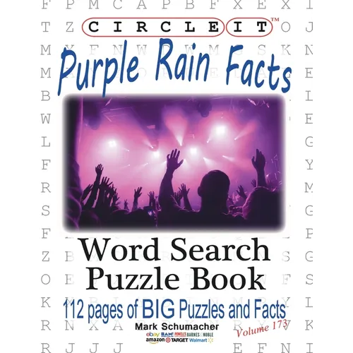 Circle It, Purple Rain Facts, Word Search, Puzzle Book - Paperback