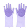 2PCS Cleaning Sponge Gloves Multifunction Silicone Cleaning Magic Gloves Dish Washing Gloves For Kitchen Household Plate Washing  Reusable Cleaning Gloves For Housework