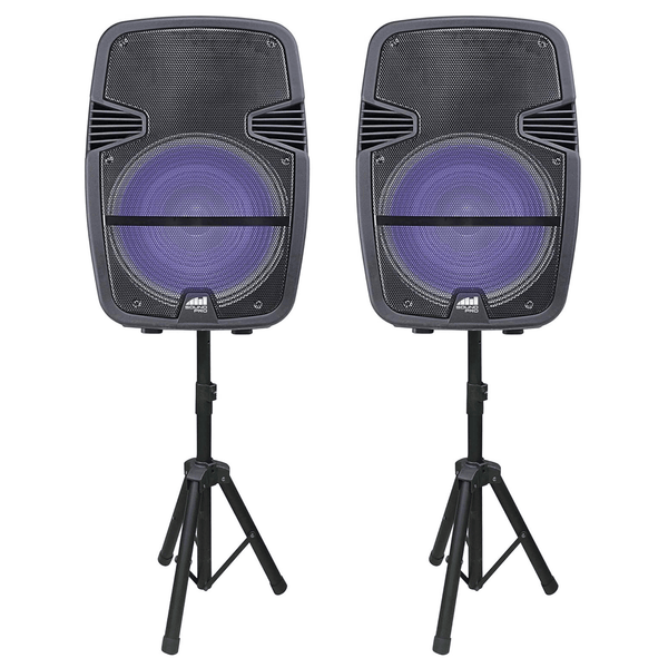 Naxa Dual 15" Bluetooth TWS Party Speakers - Refurbished