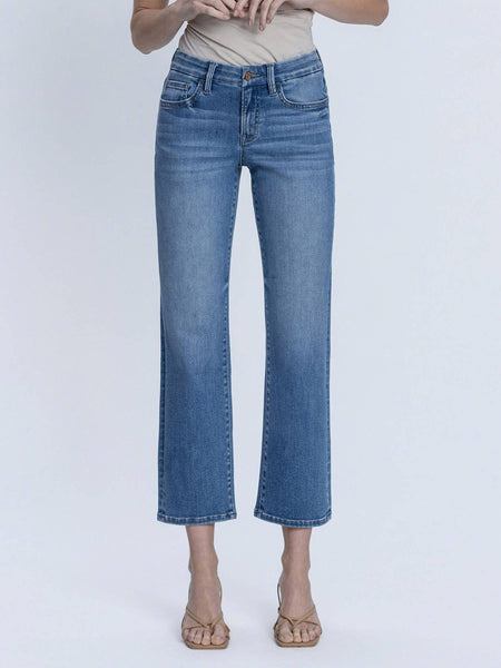 Romy Mid Rise Ankle Straight Jean