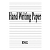 Hand Writing Paper: 50 Pages 8.5" X 11" - Paperback
