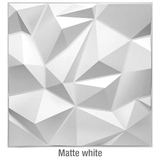 Buy b-matte-white Non-Self-Adhesive 3D Wall Sticker