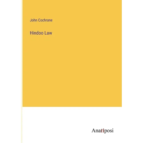 Hindoo Law - Paperback