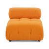 Modular Sectional Sofa, Button Tufted Designed and DIY Combination,L Shaped Couch With Reversible Ottoman, Orange Velvet