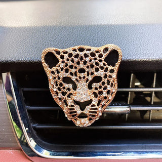 Crystal Leopard Car Air Vent Perfume Clip Charms