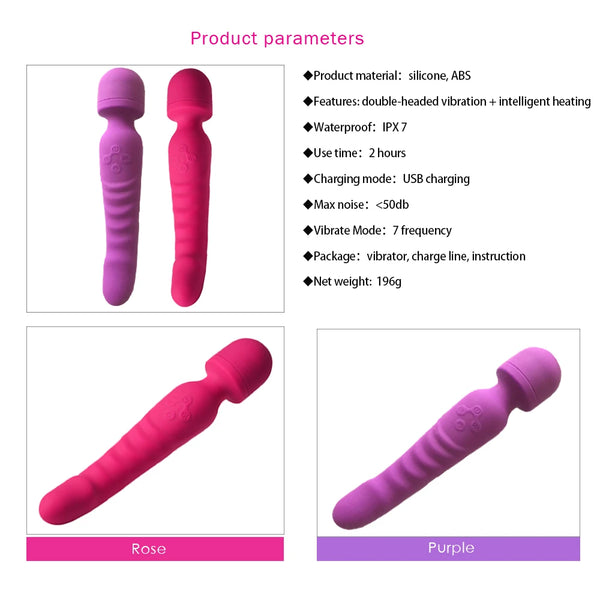 Heating Powerful Magic Wand Vibrator
