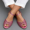 Women's Woven Flat Sandals | Retro Hollow Buckle Open-Toe Sandals in 6 Colors