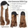 Synthetic Baseball Cap With Hair Long Wavy Fake Hair