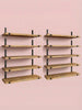 Wood Wall Shelves 15.8” with Metal Brackets – Rustic Floating Shelves | 5/8 Pack