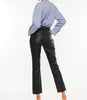 Judith High Rise Faux Leather Skinny Straight - Black