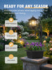 Solar Lamp Post with Flower Pot – Outdoor Garden & Patio Light – Multi Pack