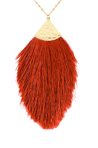 Buy brick Tassel Pendant Necklace