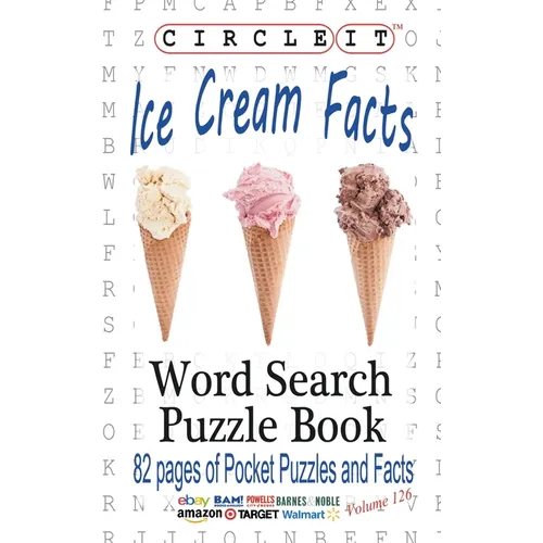 Circle It, Ice Cream Facts, Word Search, Puzzle Book - Paperback
