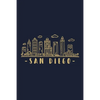 San Diego: San Diego Skyline inspired design. City of California, sights and history. Travel Cityscape. - Paperback