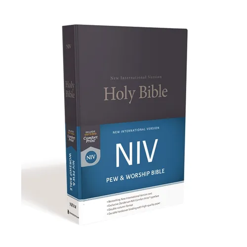 NIV, Pew and Worship Bible, Hardcover, Blue - Hardcover