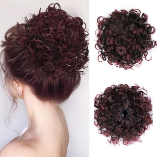Buy dj1btbug Messy Curly Fluffy Hair Bun Clip in Ponytail Hair Extensions