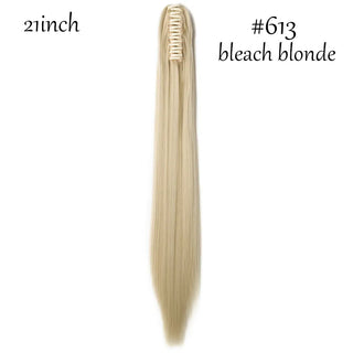 Buy bleach-blonde1 Claw Clip on Ponytail Hair Extension