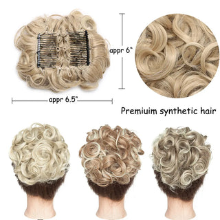LARGE Comb Clip in Curly Hair Extension