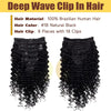 Deep Wave Clip Ins Human Hair Extensions