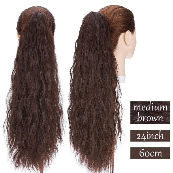 Synthetic Long Wavy Fake Ponytail Extension