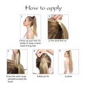 Synthetic Straight Ponytail Hair Extension Clip in