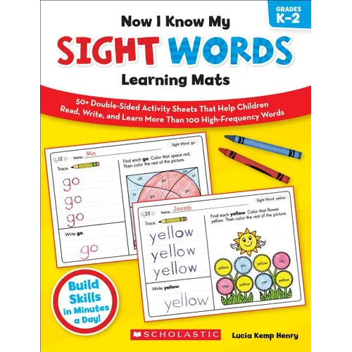 Now I Know My Sight Words Learning Mats - Paperback