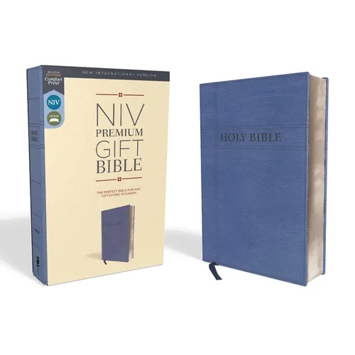 Niv, Premium Gift Bible, Leathersoft, Navy, Red Letter Edition, Comfort Print - Imitation Leather