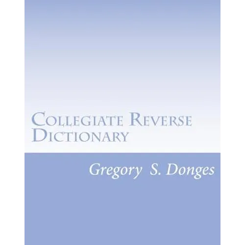 Collegiate Reverse Dictionary - Paperback