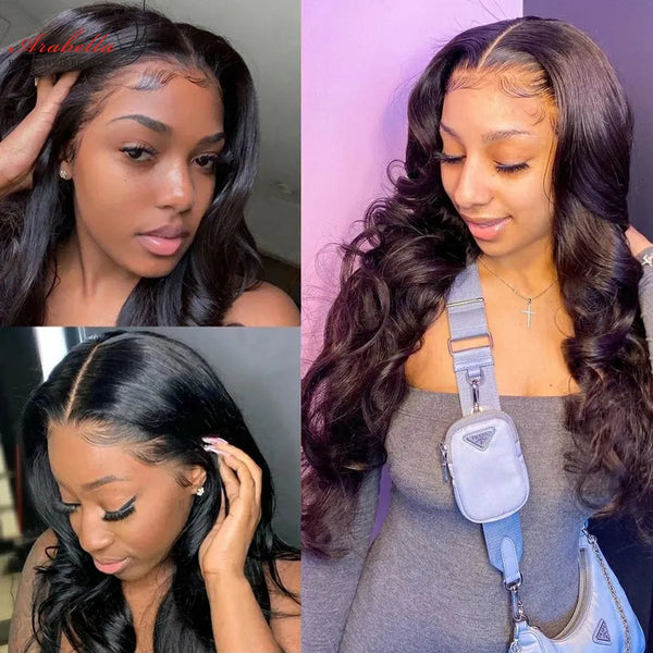 Wigs Human Hair Lace Front Wig 100% Human Hair Wigs Glueless 5x6 Body Wave Wig 13x4 Transparent Closure Brazilian Human Hair