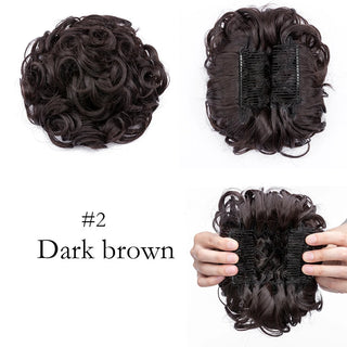Buy dark-brown LARGE Comb Clip in Curly Hair Extension