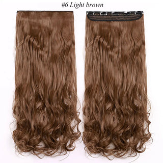 Buy light-brown Synthetic Long Wavy Clip in