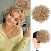 Messy Curly Fluffy Hair Bun Clip in Ponytail Hair Extensions