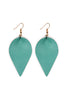 Teardrop Shape Genuine Leather Earrings