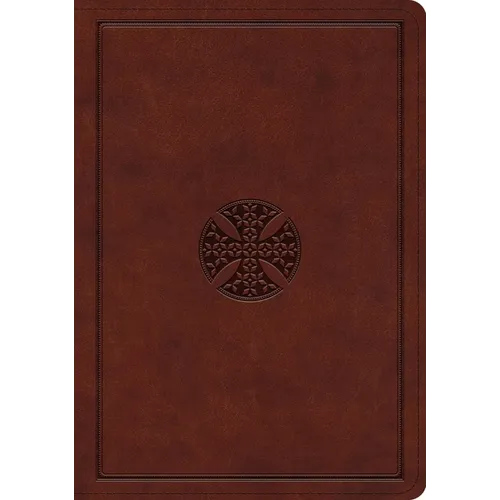 ESV Journaling Bible, Interleaved Edition (Trutone, Mahogany, Mosaic Cross Design) - Imitation Leather