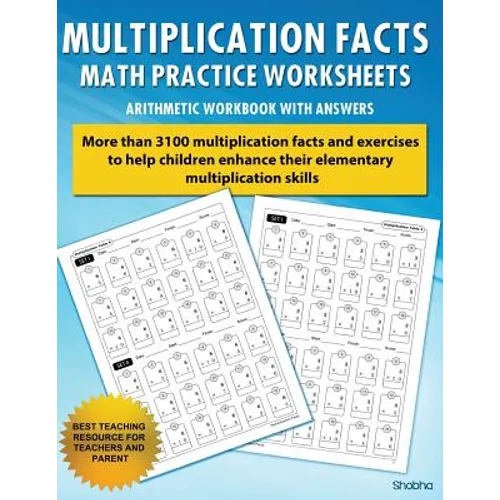 Multiplication Facts Math Worksheet Practice Arithmetic Workbook With Answers: Daily Practice guide for elementary students - Paperback