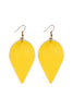 Teardrop Shape Genuine Leather Earrings