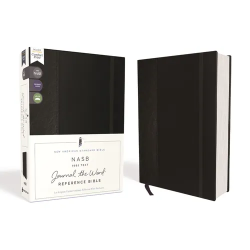 Nasb, Journal the Word Reference Bible, Hardcover, Black, Elastic Closure, Red Letter Edition, 1995 Text, Comfort Print: Let Scripture Explain Scriptu - Hardcover